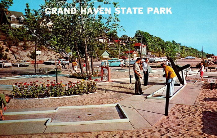 Grand Haven State Park - Old Postcard